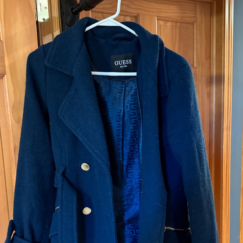 GUESS Women's Teal Trench Coat